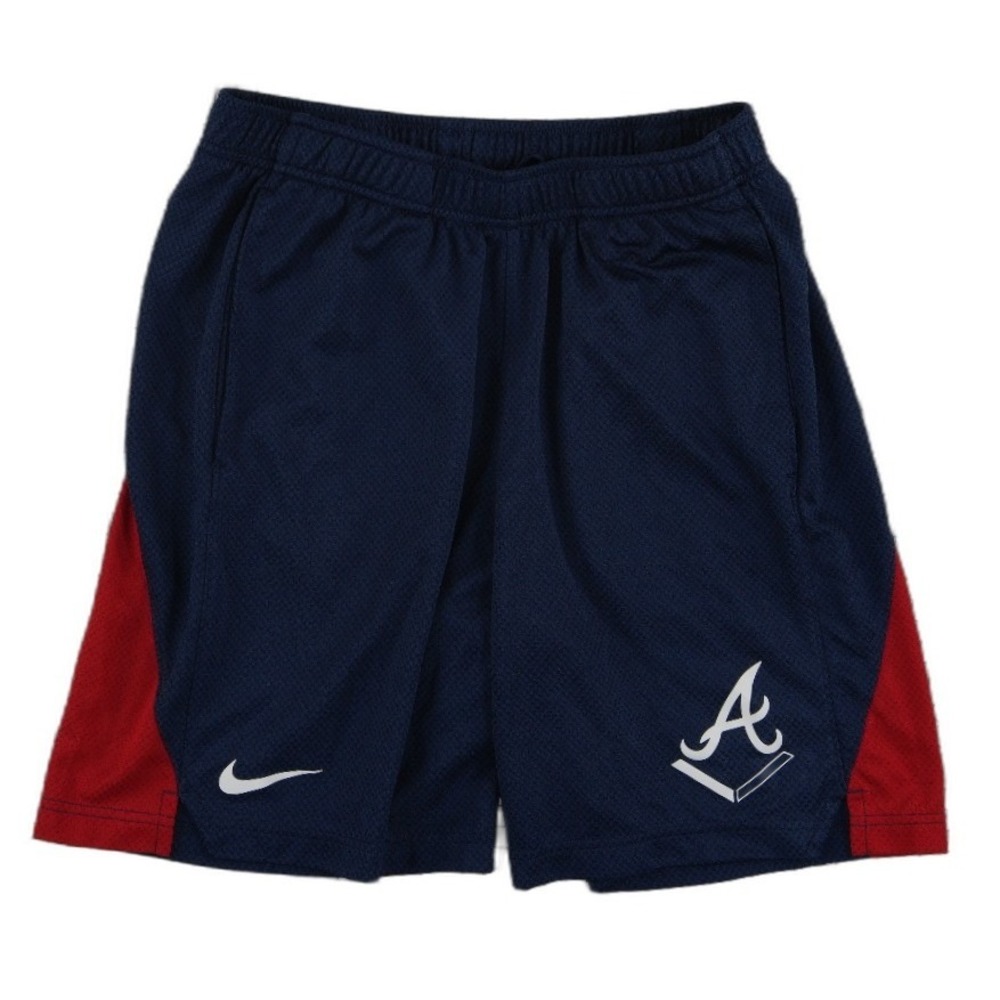 Nike Atlanta Braves Shorts Men's Size Medium Blue MLB Mesh Athletic Training